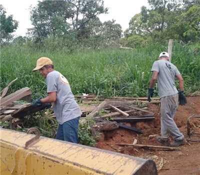 Início da limpeza pelo CataTreco em São Gonçalo do Pará